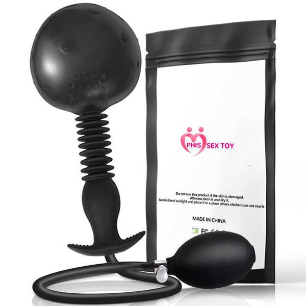 Giocattoli del sesso gas di espansione vaginale IPHISI gigante pieghevole plug gonfiabile anale falso dilatatore della prostata del pene