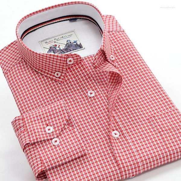 Camicie casual da uomo 6XL 7XL 8XL 9XL 10XL Camicia classica a quadri in cotone Oxford Primavera 2023 Marchio responsabile per la moda maschile a maniche lunghe