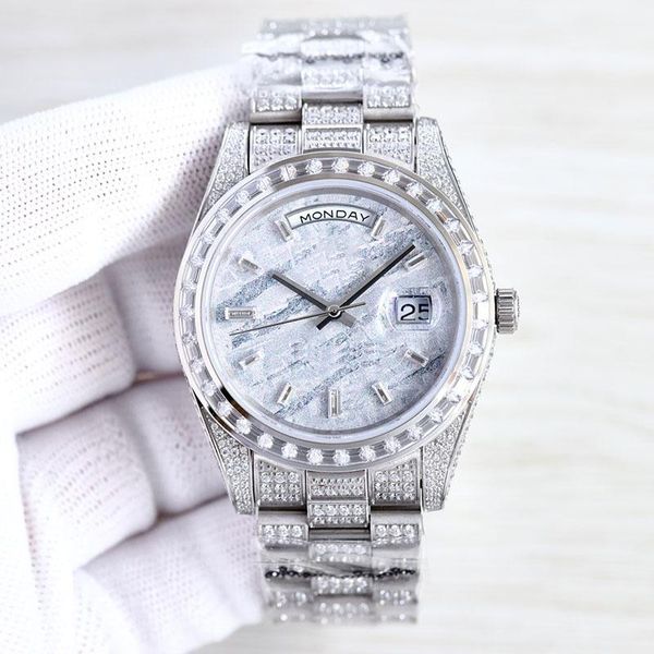 Herrenuhr Ice Out Uhren Hochwertige Golduhren für Männer Diamant Luxusuhren Mechanische Armbanduhr 41 mm Automatikwerk Top-Marke