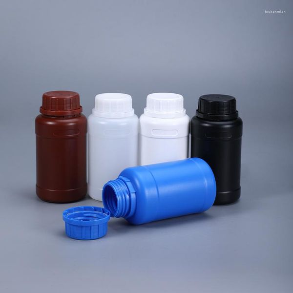 Depolama Şişeleri 250ml Yuvarlak Plastik Kaplamalı Boş Sıvı Ambalaj Konteyner Gıda Sınıfı HDPE Doldurulabilir Şişe 10 PCS