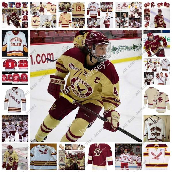 Hockey-Trikots NCAA genähtes, individuelles Boston College Eagles Hockey-Trikot 6 Cade Alami 7 Aidan Hreschuk 9 Jack Dempsey 10 Mitch Andres 11 Colby Ambrosio 12