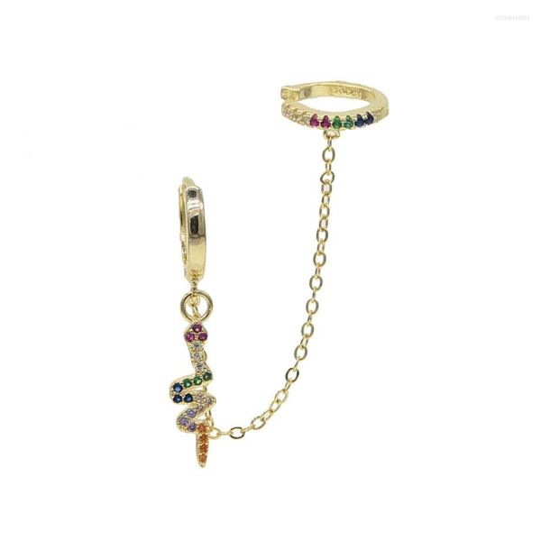 Rücken Ohrringe Messing Gold Farbe Schlange Earing Clips ohne Piercing Punk nicht durchbohrte Clip Ohr Manschetten für Frauen Männer Schmuck