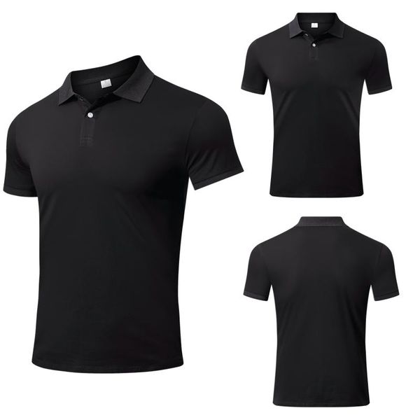 Lauftrikots, Baumwolle, kurzärmelig, T-Shirts, atmungsaktiv, feuchtigkeitsableitend, Umlegekragen, Tops, Herren-Trainingsanzug, einfarbig, Polos, T-Shirt, Summe