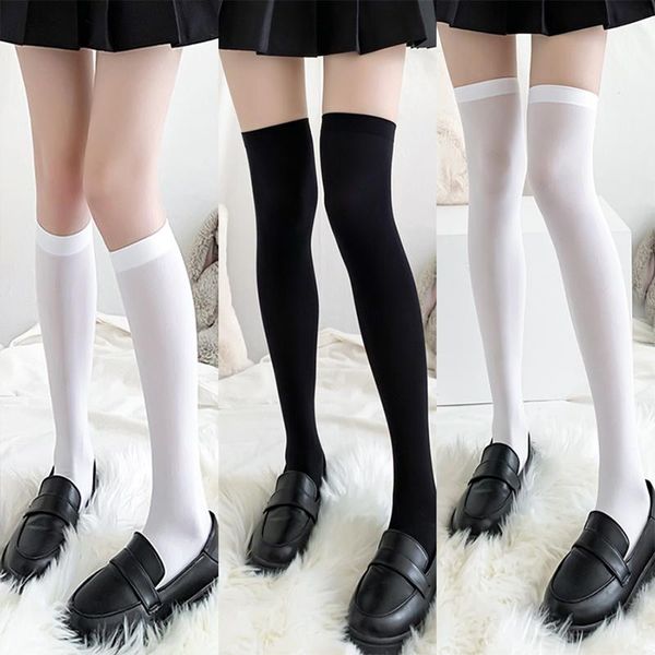 Frauen Socken Strumpfwaren Schwarz Weiß Overknee Oberschenkel Nylon Kniestrümpfe Ins Mode Party Lange Damen Mädchen Mittlere Niedrige Röhre