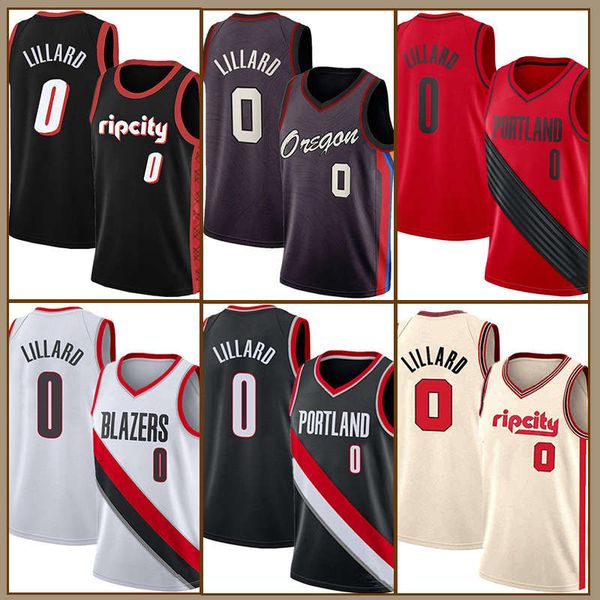 Damian Lillard Basketballtrikots Nikola Herren 2023–2024 City Shirt 15 0 1 2 Portlands Trail LaMelo Ball Jokic Blazer Schwarz Blau Weiß Rot Denvers Nugget Trikot