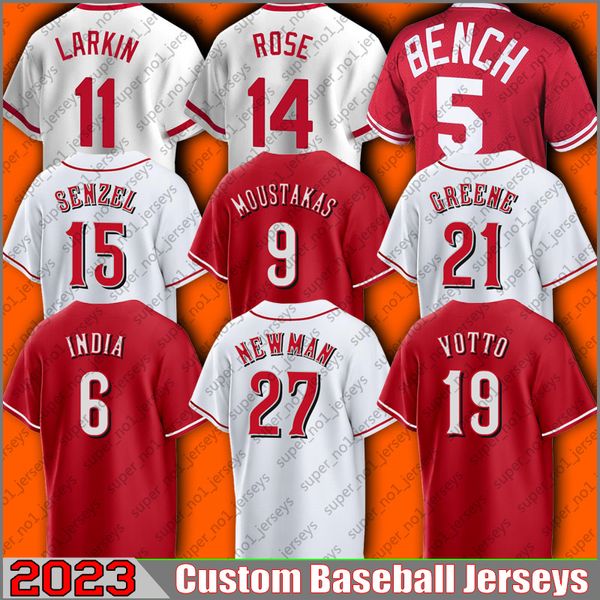 27 Kevin Newman Baseball Jersey Wil Myers Joey Votto Jonathan India Nick Senzel Hunter Greene Jerseys Johnny Bench Tyler Stephenson Matt Reynolds Jake Fraley xcd