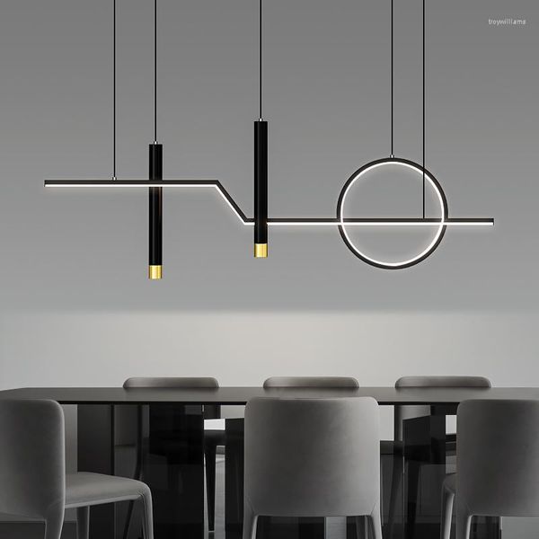 Lâmpadas pendentes Restaurante nórdico Chandelier Luxury 2023 LED TABELA DE DINA
