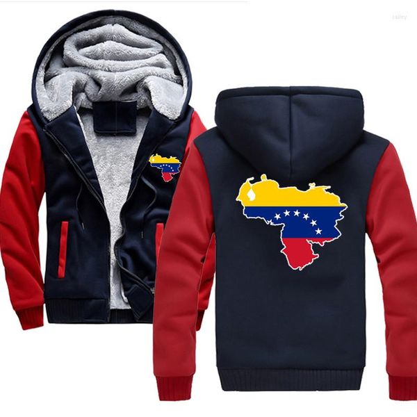 Erkek Hoodies Venezuela Harita Markası Erkek Hoodie 2023 Sonbahar Hip Hop Sokak Giyim Kazak Sweatshirts Erkekler Düz Renkli Erkek