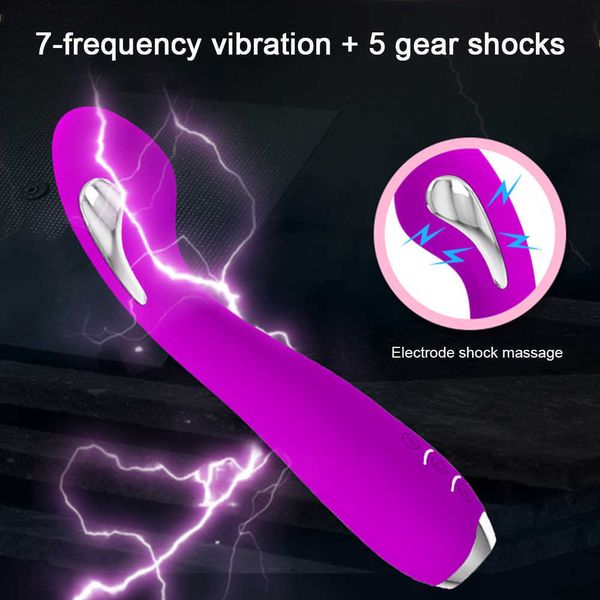 Articoli di bellezza Giocattoli erotici sexy per adulti Impulso elettrico Shock G-Spot Dildo Vibratore Massaggiatore in silicone Stick per donne Butt plug anale Masturbato