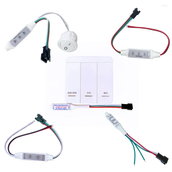 Controller DC5-24V LED Controller Panel Reflux Pixel für WS2811 Weiß/Warmweiß Fließendes Wasser Fließende Pferderennen Streifen Licht