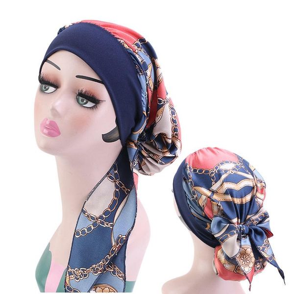 Бонины Национальная шляпа Женщины хиджаб для девочек симуляция шелк широко равен