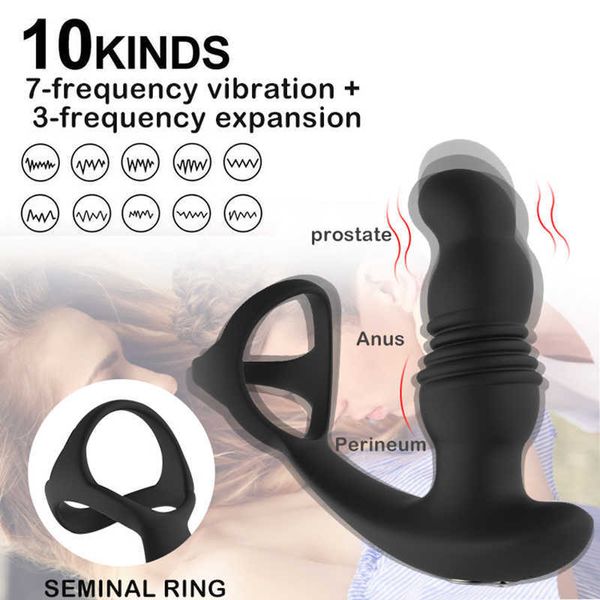 Компания красоты с удаленным управлением вибратором пенис кольца для мужчин телескопический простата массажер задержка Ejacul Ring для взрослых игр сексуальные игрушки анал образец