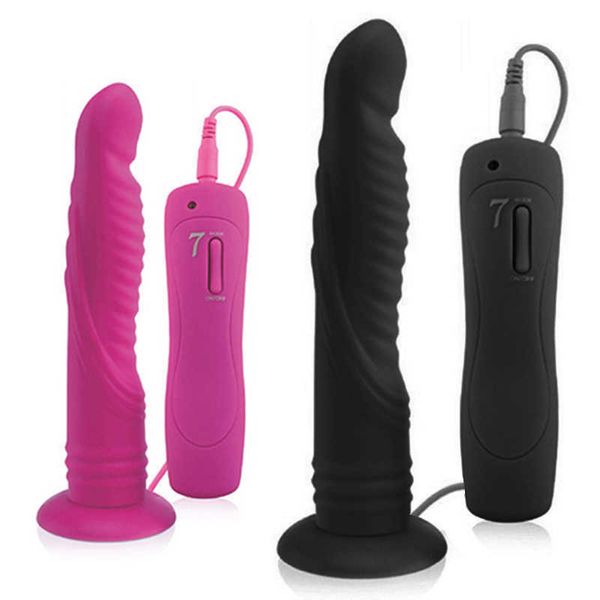 Itens de beleza 7 velocidades Vibrador realista de vibradoras para mulher de silicone em enormes vibradores de copo de sucção Butt plug adulto brinquedos sexy sexy