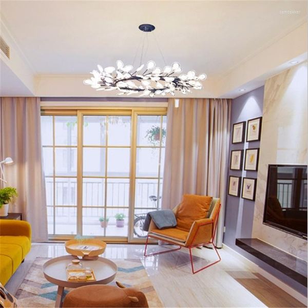 Kolye lambalar Yüzük büyük oturma odası yaratıcı kişilik avize iş el lobi modern minimalist dekoratif ışıklar