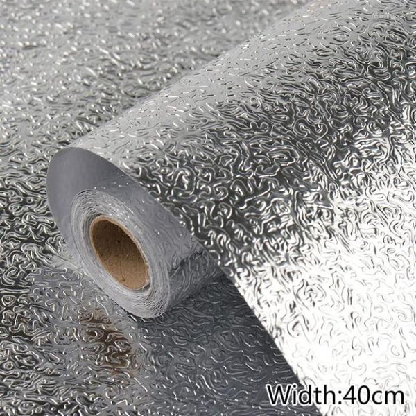 Adesivos de parede de parede à prova de óleo à prova d'água à prova d'água de telha de alumínio de alumínio, adesivo autônomo de alumínio adesivo autônoma de parede diy