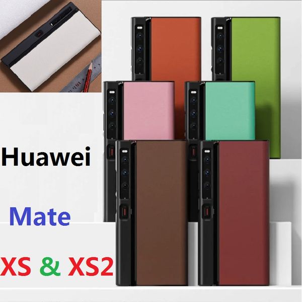 Kontrastreiche Hüllen in vielen Farben für Huawei Mate XS 2 XS2 Hülle, weiches Leder, schützende Smart Cover