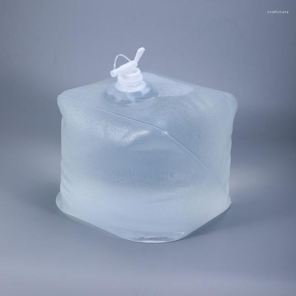 Aufbewahrungsbeutel 5L/10L LDPE-Kunststoffbehälter Faltbarer Wasserbeutel mit Wasserhahndeckel Auslaufsicherer Krug für flüssige Gewürzsauce Lebensmittelqualität