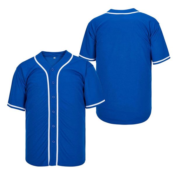 Benutzerdefinierte blaue authentische Baseball -Jersey -Nähte Nummer