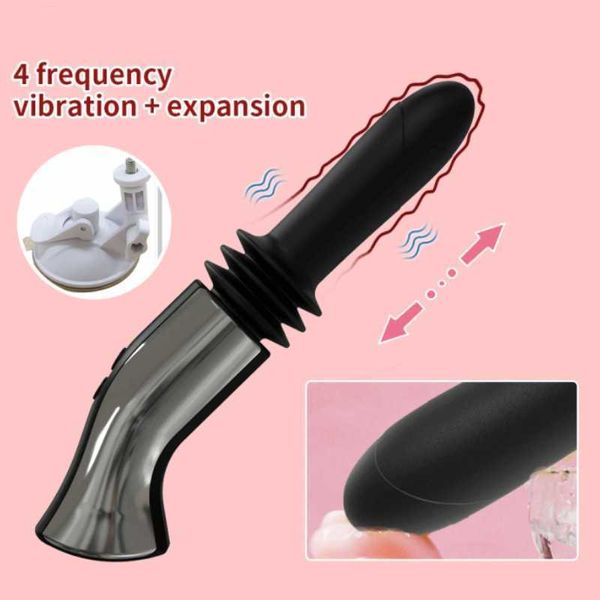 Articoli di bellezza Macchine sexy Dildo retrattile Massaggiatore vibrante senza fili Masturbatore con inserimento del punto G Giocattolo adulto riscaldato per le donne Spina anale