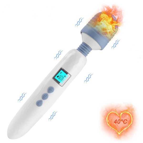 Itens de beleza 36 velocidade lcd av stick vibrador massager clitóris de varinha mágica estimular aquecida g spot feminino masturbação sexy shop