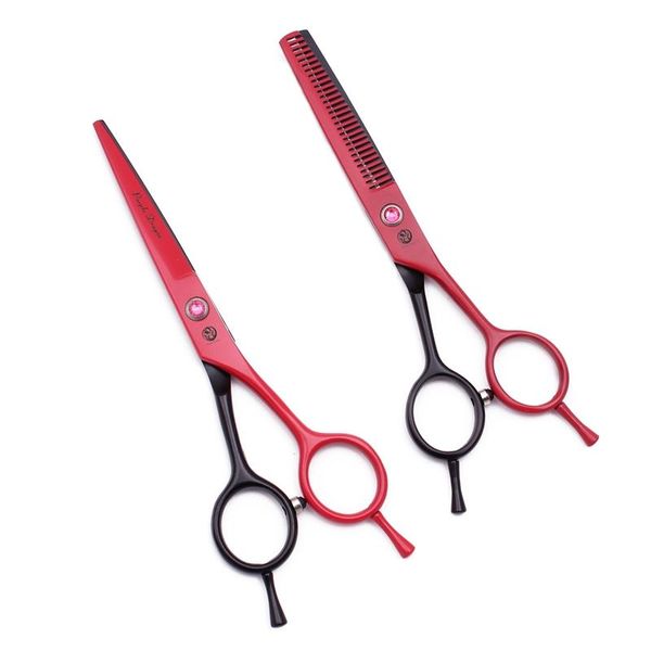 Tesoura de cabelo 5,5 polegadas de titânio profissional japonês aço inoxidável Corte de tesouras de barbeiro material de barbeiro