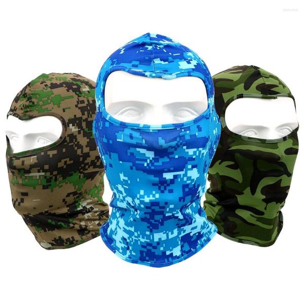 Capacetes de motocicleta Máscara facial de camuflagem de secagem rápida para ciclismo Snowboard esportes Lycra respirável cheia e pescoço