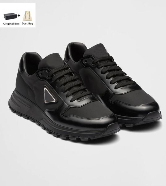 Casual Shoes top quality Casual Shoes 23F/S Top Design PRAX 01 Man Sneakers White Black Blue Leather Trainers Chunky Rubber Sole Skateboard Men's Walking Original Box