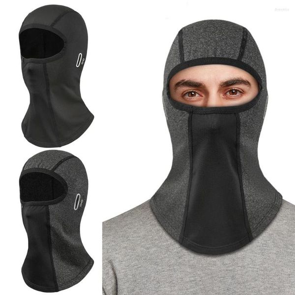 Camas de bicicleta capa de rosto quente balaclava pêlo de cabeça full mais quente e mais quente orifício de óculos para escalar patinação de pesca