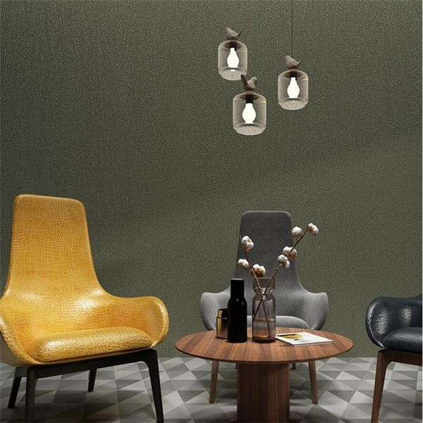 Tapeten Moderne minimalistische reine Farbe Retro grüne Tapete nordisches Wohnzimmer Schlafzimmer dunkles Bekleidungsgeschäft frisch