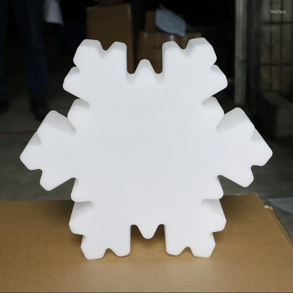 Decorazioni natalizie Decorazioni luminose a LED Lampade a forma di fiore di neve 35x40x12cm Ornamenti appesi a luce Centro di intrattenimento Parco Giardino Eventi