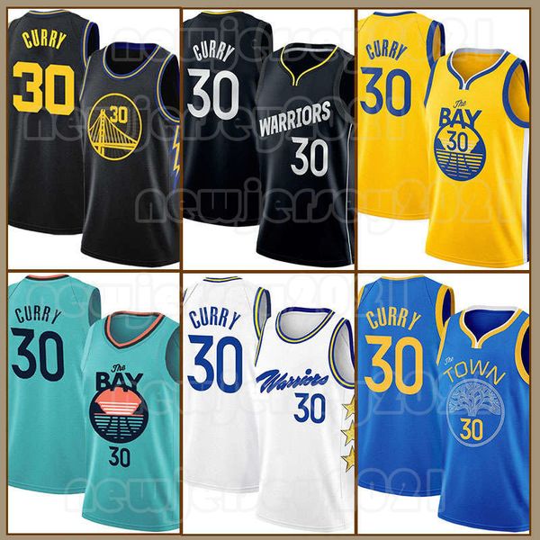 Stephen Curry Klay Thompson Basketbol Formaları 30 11 23 Erkek James Wiseman 2023-2024 City Golden States Edition Blue Retro Jersey Mitchell Ness Gömlek