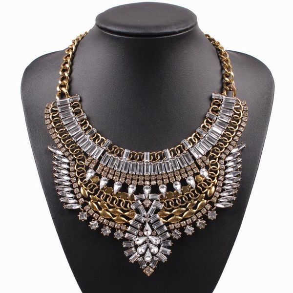 Catene Fashion Crystal Summer Collana Charm Costume Choker Pendant Chunky Statement Jewelry For Women 2023