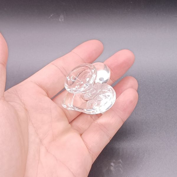 Herzförmige Glasschale, transparentes Rauchzubehör, männlich, 14 mm, für Wasserbong-Rohre und Wasserpfeifen