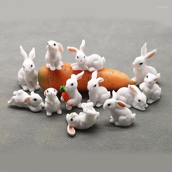 Декоративные фигурки Пасхальные украшения миниатюрные зайцы животные статуэтки смола