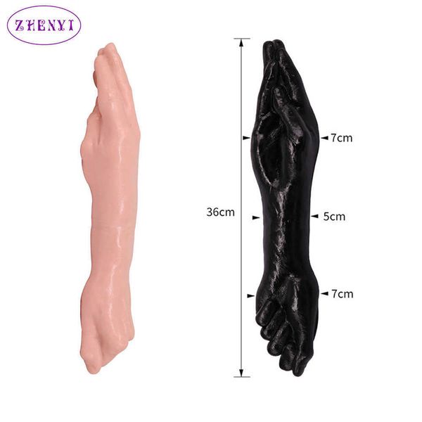 Articoli di bellezza Donne Masturbatore Nuovo doppio pugno Dildo in silicone Grande mano Grande plug anale Giocattoli erotici sexy Douple Aem Fisting