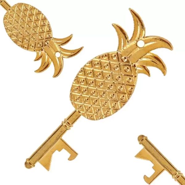 Creativo apribottiglie a forma di ananas apri chiave in metallo cavatappi utensile da cucina multifunzionale appendibile nuovo