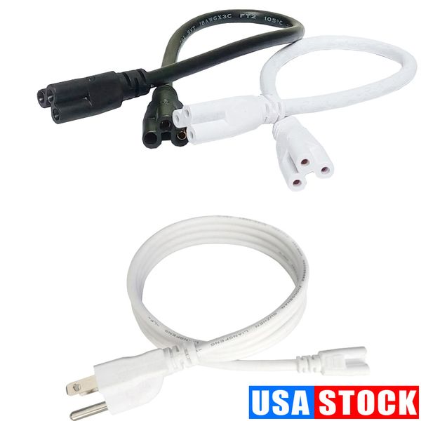 Аксессуары для освещения T8 T5 Tube Connector Double Cond Power Bords с переключателем US Plug для интегрированного светодиодного света 1 -футовой 2 -футовой 3,3 -футовой 4 -футовой 5 -футовой 5 -футовой 6 -футовой 6,6Feet 100 PCS CRESTECH168