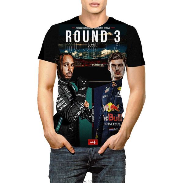 T-shirt da uomo F1 Racing Suit Team T-shirt a maniche corte girocollo Formula 3D Stampa confortevole e confortevole Formula 1 Abbigliamento da coppia in cotone