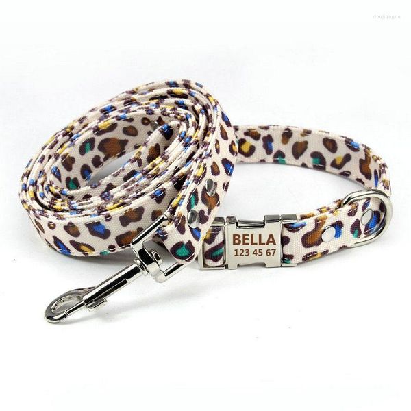 Hundehalsbänder Halsband Personalisierte benutzerdefinierte Nylon-Haustiermarke mit eingraviertem Welpen-Katzen-ID-Namensschild für kleine, mittelgroße und große Hunde