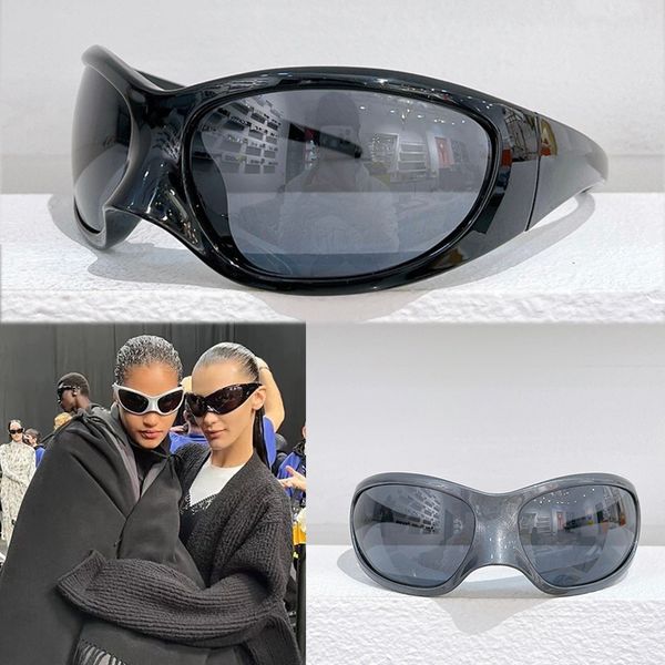 Солнцезащитные очки Snow Oversized Goggle женские солнцезащитные очки кошачий глаз Подиум дизайнерские солнцезащитные очки для женщин УФ-защита впрыснутая нейлон Зимние очки 0252 с футляром