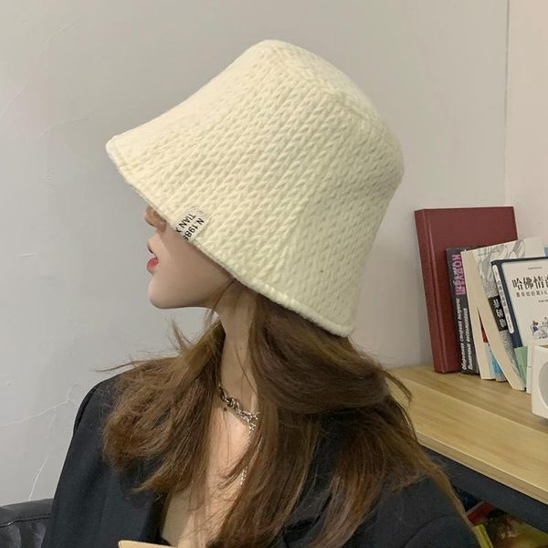 Geniş Memlu Şapkalar Sıradan Örme Düz Kova Şapkası Unisex Sonbahar Kış Katlanabilir Gorros Balıkçılık Kapakları Açık Hava Kadın Erkekler Panama Balıkçı 2023