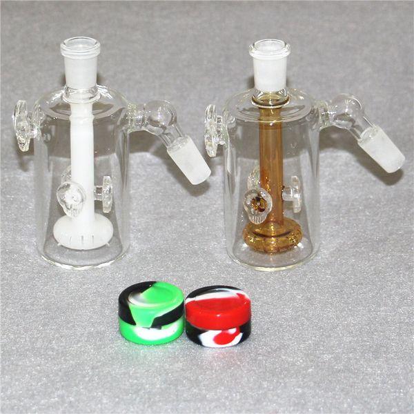 6 Stile Wasserpfeifen Aschenfänger 14 mm 45 Grad 90 Grad Matrix Perc-Glas Aschenfänger Bubbler für Wasserpfeifen-Dab-Rig