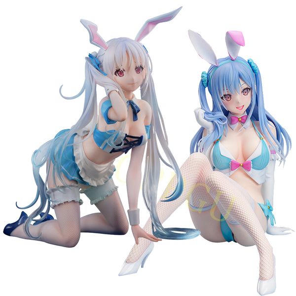 Figurines miniatures en PVC, jouets miniatures, reliure Native Chris Aqua Blue Bunny Girl, dessin animé japonais, jouet d'action, Statue de collection pour adultes, 1/4