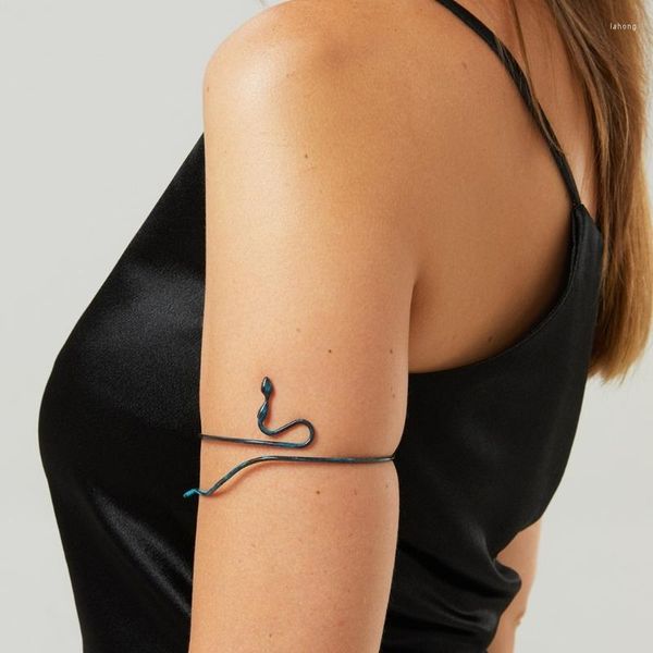 Knee Pads Punk Coiled Snake Spiral Upper Arm Cuff Armlet Armband Bangle Women Jewelry