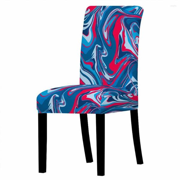 Tampa de cadeira Padrão de mármore Coventar Cover protetor de alto nível de sala de estar elástica removível Spandex Furniture Washable