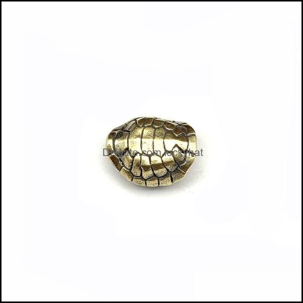 Schl￼sselringe benutzerdefinierte Kupfer Beast Turtle Shell zum Gl￼ck mythischen Tiermuster Fassperlen Messer Anh￤nger Schmuck DIY -Werkzeug Paracord Drop ot5fk