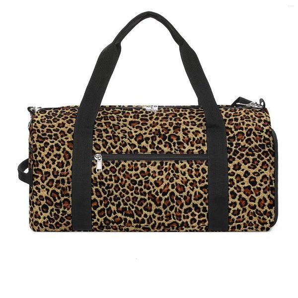 Outdoor-Taschen, klassischer Leopard, Sport, Retro-Tierdruck, Schuhe, Sporttasche, Gepäck, Herren, Fitness-Handtasche