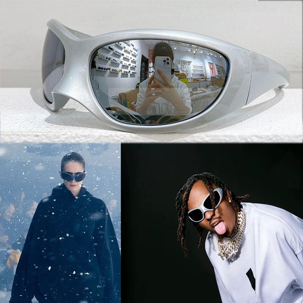 Alien tarzı SKIN Güneş Gözlüğü klasik marka 0252 yeni tasarımcı Mask Olecranon kadınlar ve erkekler için güneş gözlüğü pist modelleri amerikan spor gözlük