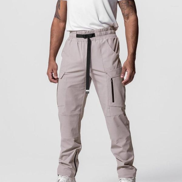Calças masculinas Man Joggers casuais com vários bolsos Sweatpantes Cargo Combate Troushers Skinny Fit