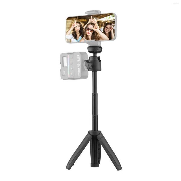 Tripods Mini Tripod Uzatılabilir Stand Hafif 4 Seviye Telefon Kamera Selfie Video Kaydı için Ayarlanabilir Yükseklik